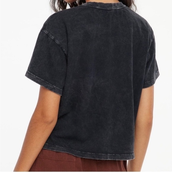 Anthropologie X LACAUSA Boxy Tee black Mineral Wash - Picture 2 of 5